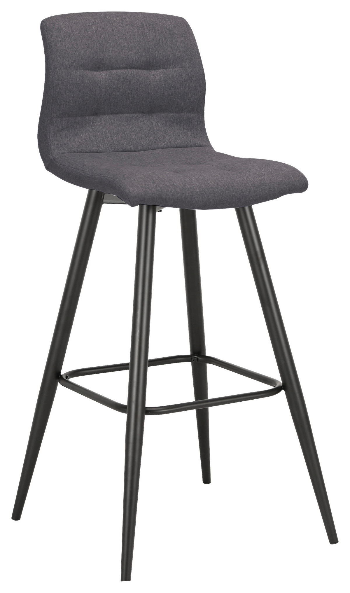 Barhocker SIMONE  2er-Set anthrazit schwarz Webstoff Metall B/H/T: ca. 42x103x51 cm SIMONE  2er-Set - schwarz/anthrazit (42,00/103,00/51,00cm) - byLIVING