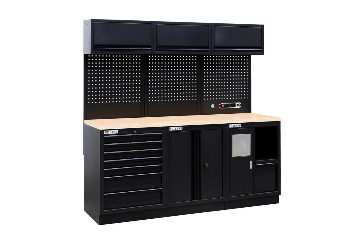 Werkzeugschrank EOS Blackline schwarz B/H/L: ca. 204x200x61 cm EOS Blackline - schwarz (61,00/204,00/200,00cm) - Feistos