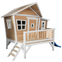 AXI Spielhaus Emma braun B/H/L: ca. 349x227x193 cm Emma - braun/blau (193,00/349,00/227,00cm) - AXI