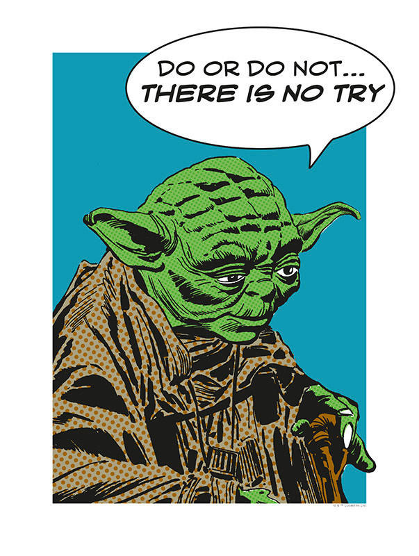 Komar Poster Star Wars Classic Comic Quote Yoda Star Wars B/L: ca. 30x40 cm günstig online kaufen