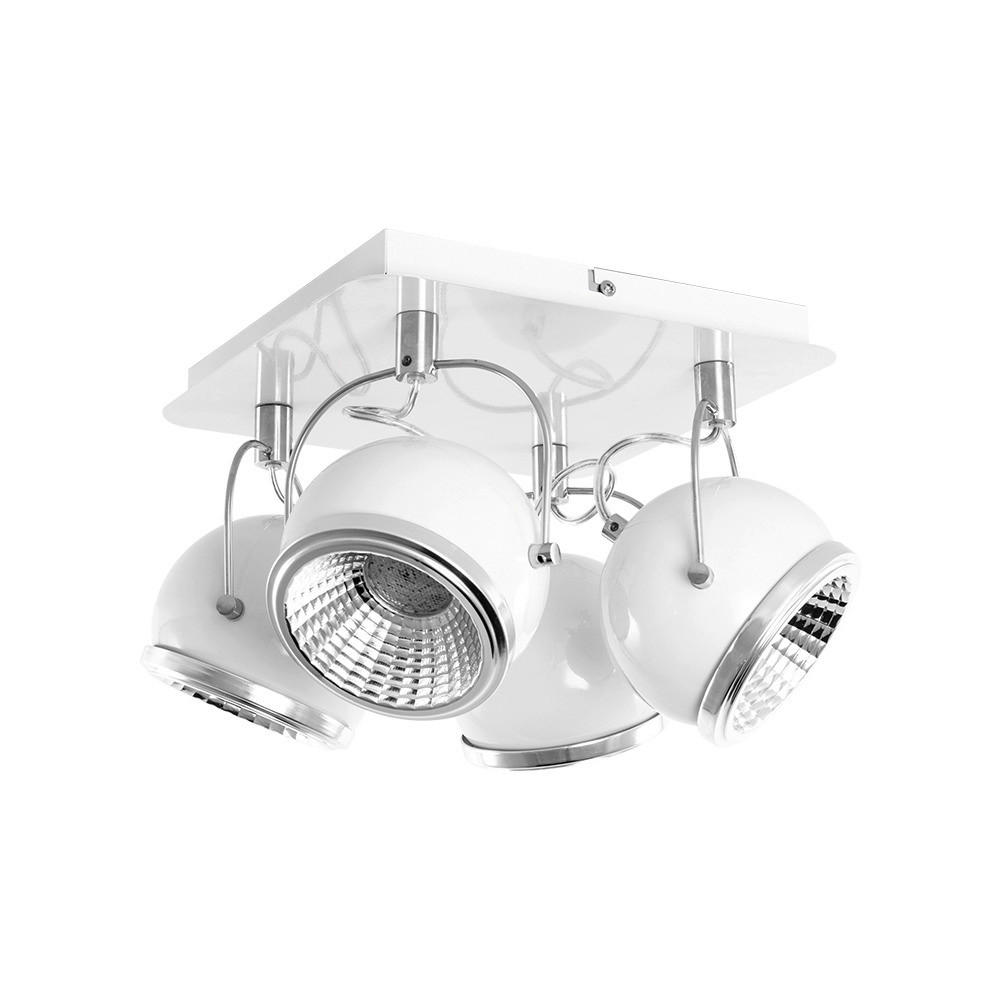 SPOT Light Deckenleuchte 5009482 weiß Chrom Metall B/H/T: ca. 26x20x26 cm GU10 4 Brennstellen Ball - weiß/Chrom (26,00/20,00/26,00cm) - SPOT Light