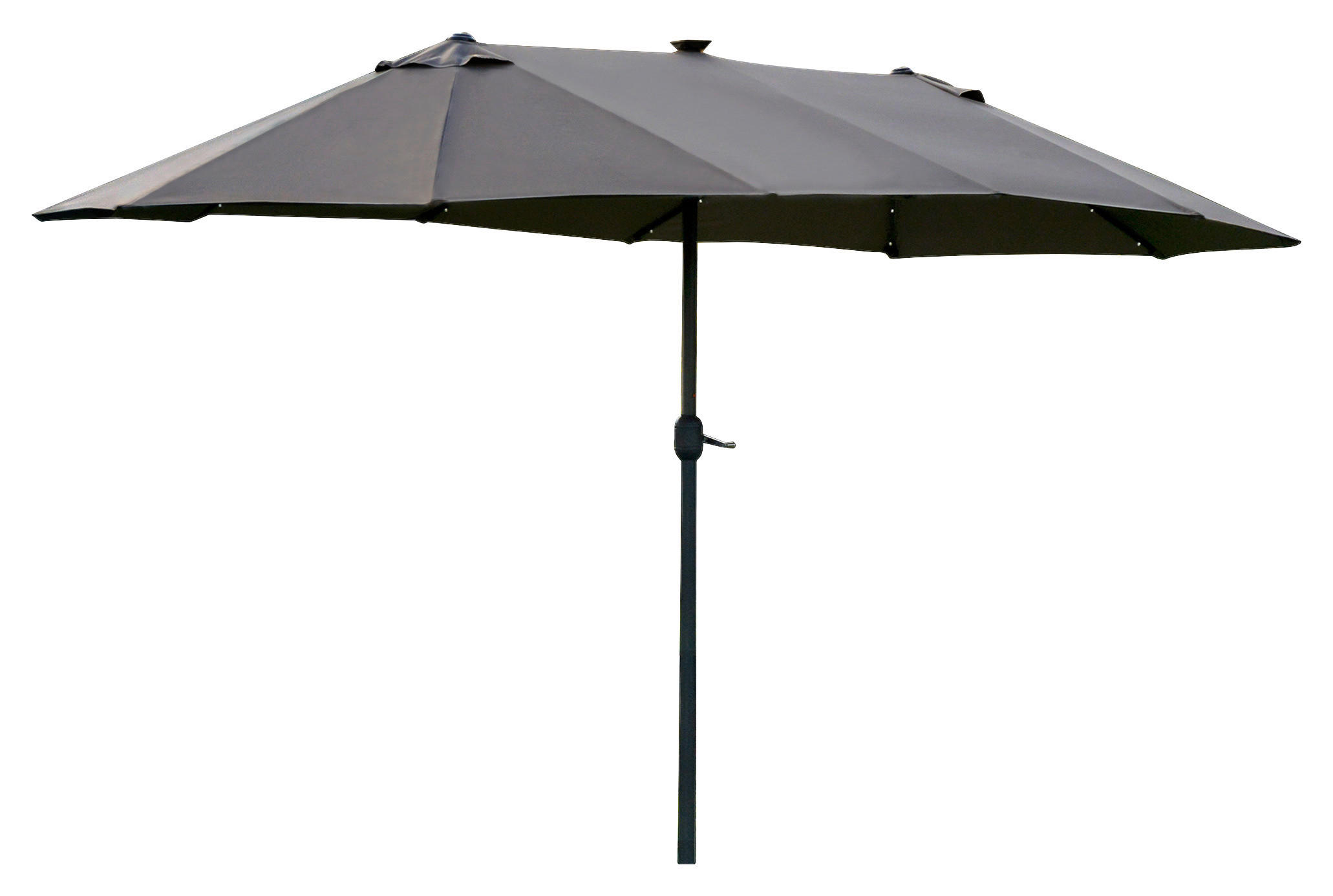 Outsunny Sonnenschirm dunkelgrau Metall B/H/L: ca. 260x240x440 cm Sonnenschirm - dunkelgrau (440,00/260,00/240,00cm) - Outsunny