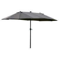 Outsunny Sonnenschirm dunkelgrau Metall B/H/L: ca. 260x240x440 cm Sonnenschirm - dunkelgrau (440,00/260,00/240,00cm) - Outsunny