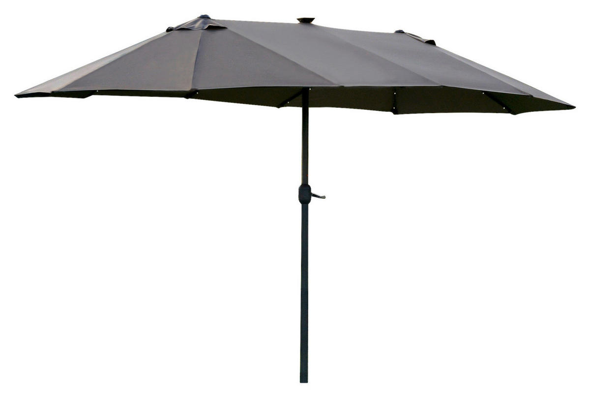 Outsunny Sonnenschirm dunkelgrau Metall B/H/L: ca. 260x240x440 cm Sonnenschirm - dunkelgrau (440,00/260,00/240,00cm) - Outsunny