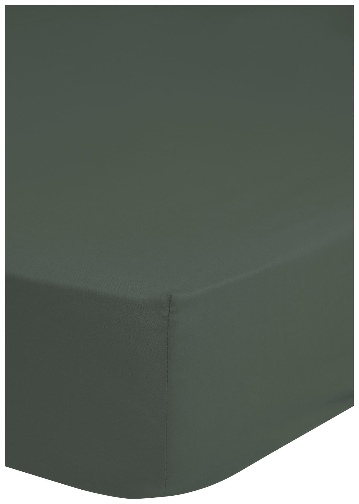 Baumwoll Spannbetttuch Satin Spannbetttuch-Satin 180x200cm - grün (180,00/200,00cm) - HIP