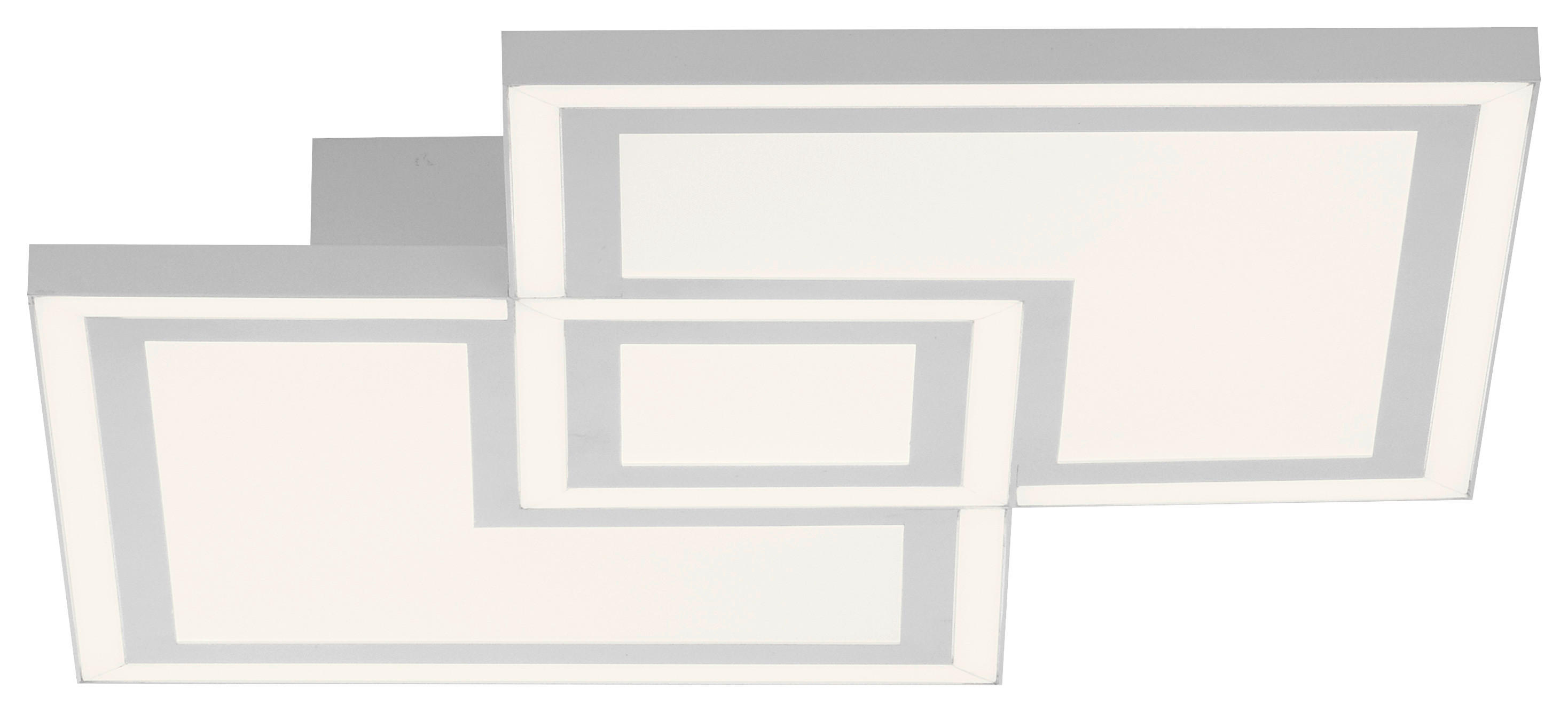Just Light LED-Deckenleuchte BEDGING 14880-16 weiß Kunststoff Eisen B/H/T: ca. 40x5,6x40 cm 2 Brennstellen BEDGING - weiß (40,00/5,60/40,00cm) - Just Light