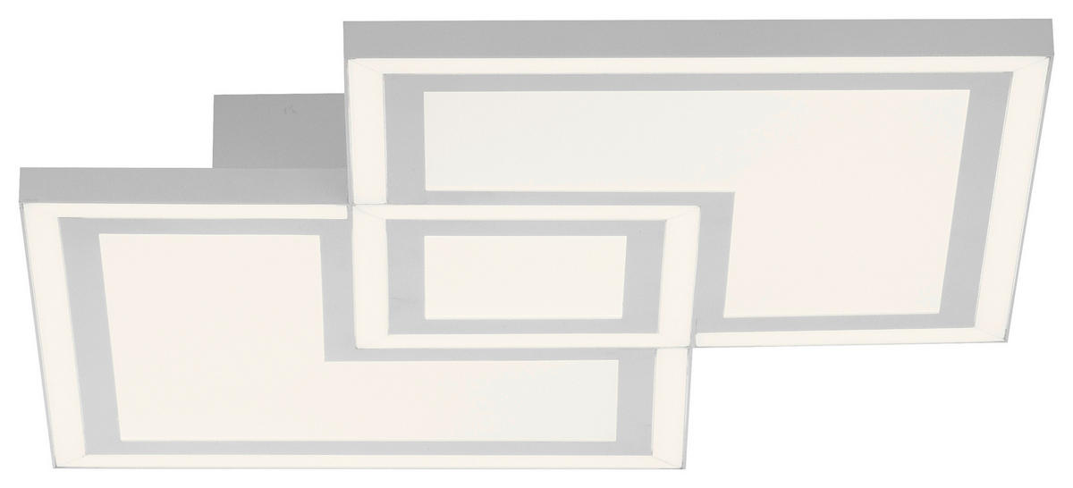 Just Light LED-Deckenleuchte BEDGING 14880-16 weiß Kunststoff Eisen B/H/T: ca. 40x5,6x40 cm 2 Brennstellen BEDGING - weiß (40,00/5,60/40,00cm) - Just Light