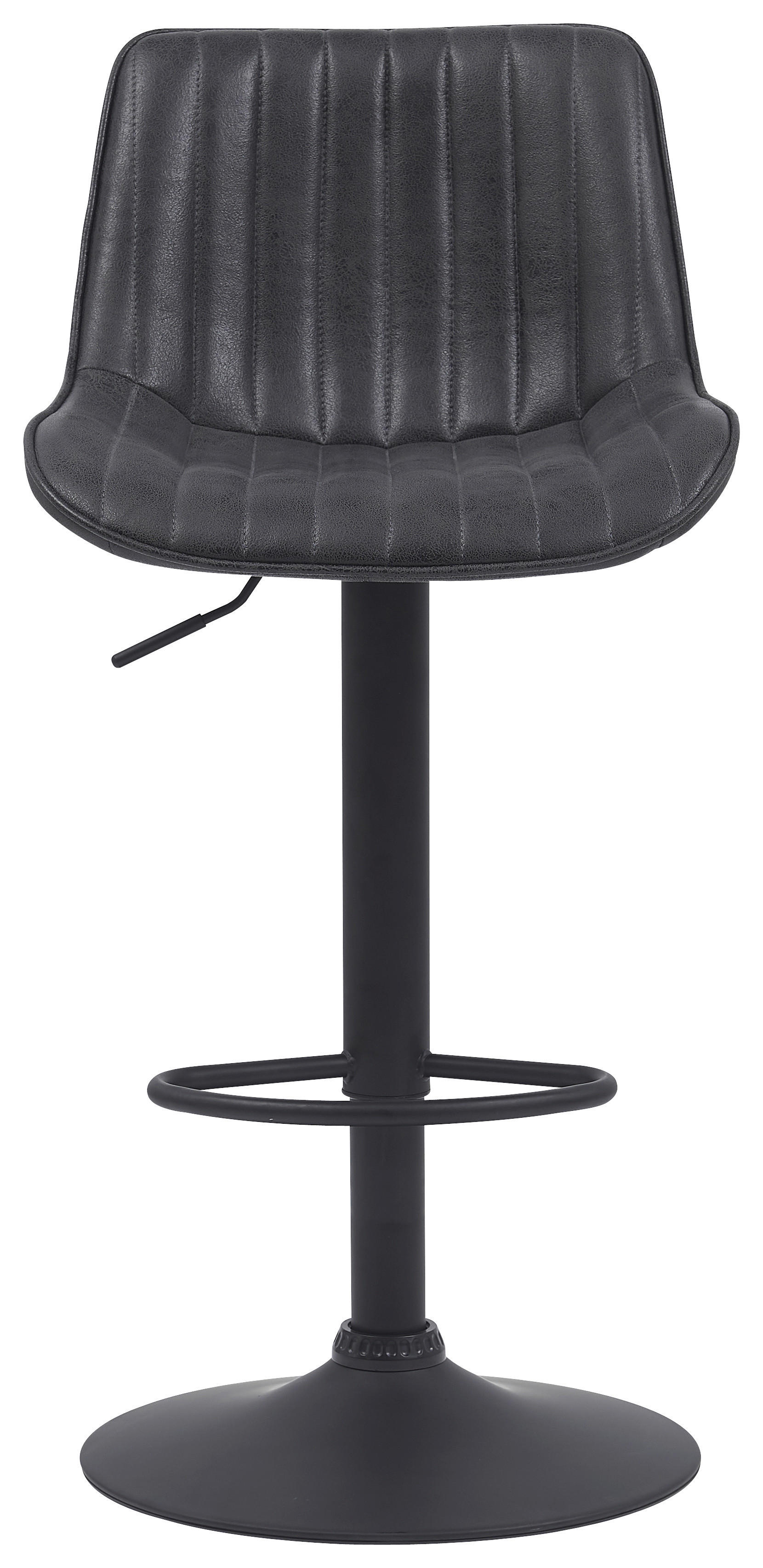 Barhocker Sabine anthrazit Microfaser B/H/T: ca. 44x88x54 cm Sabine - schwarz/anthrazit (44,00/88,00/54,00cm)