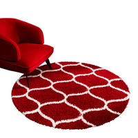 Sanat Hochflorteppich MADRID rot D: ca. 120 cm MADRID - rot (120,00cm) - Sanat