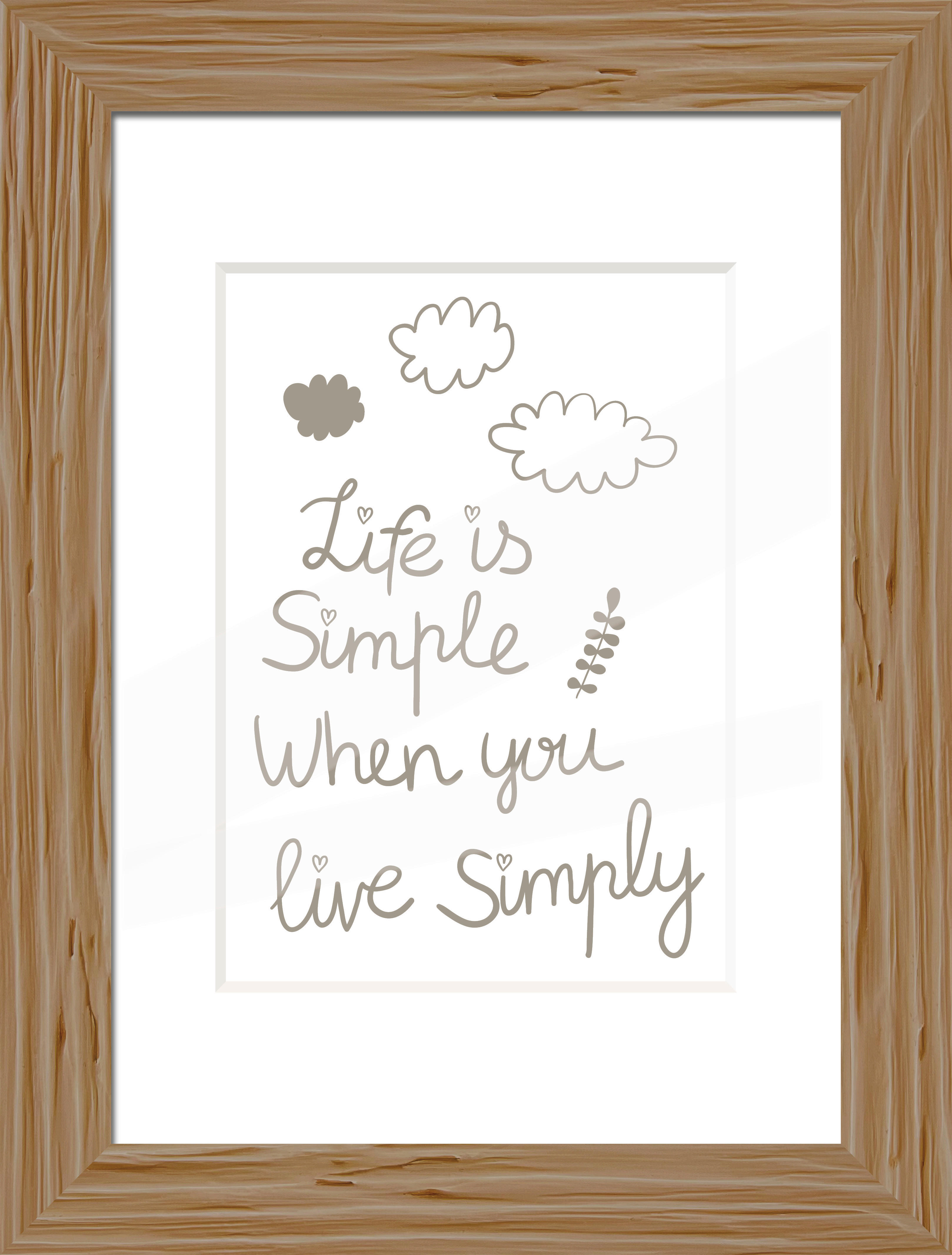 Thumbnail - Bilderrahmen natur Holz B/L: ca. 21x29,7 cm