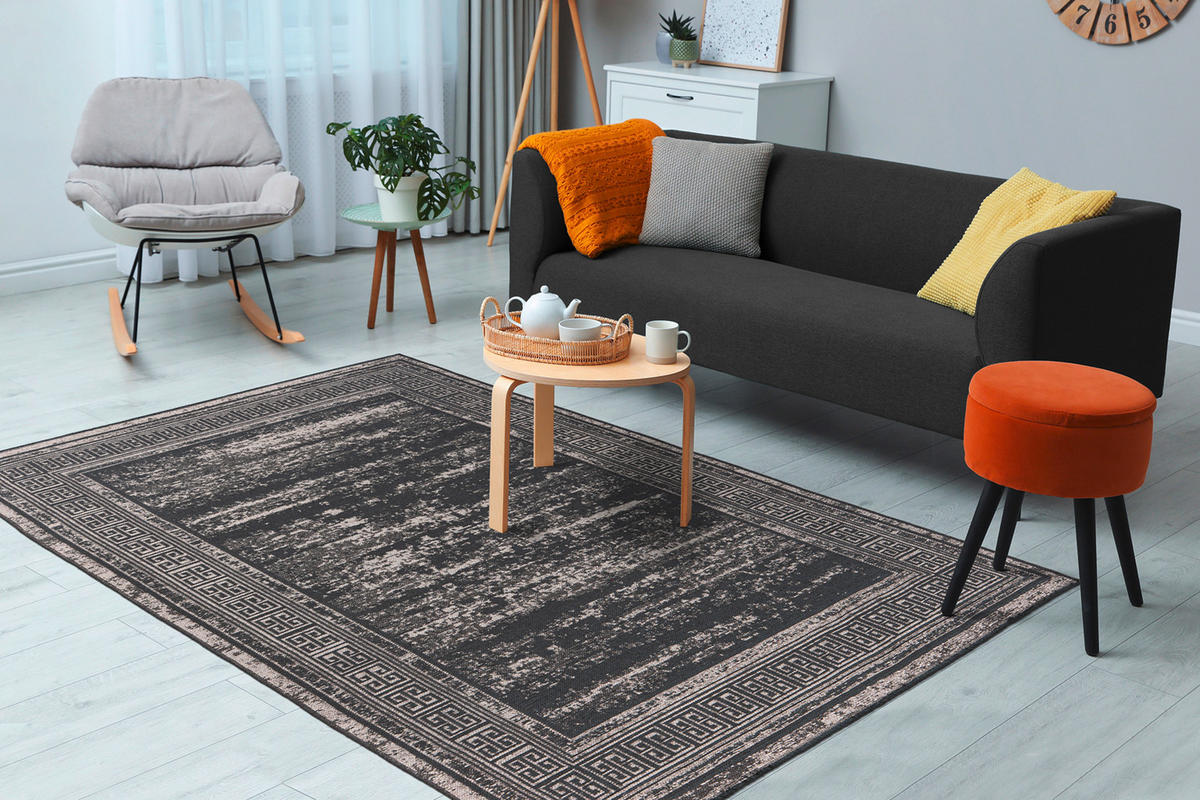 360Living Teppich Kalevi grau B/L: ca. 120x170 cm Kalevi - grau (120,00/170,00cm) - 360Living