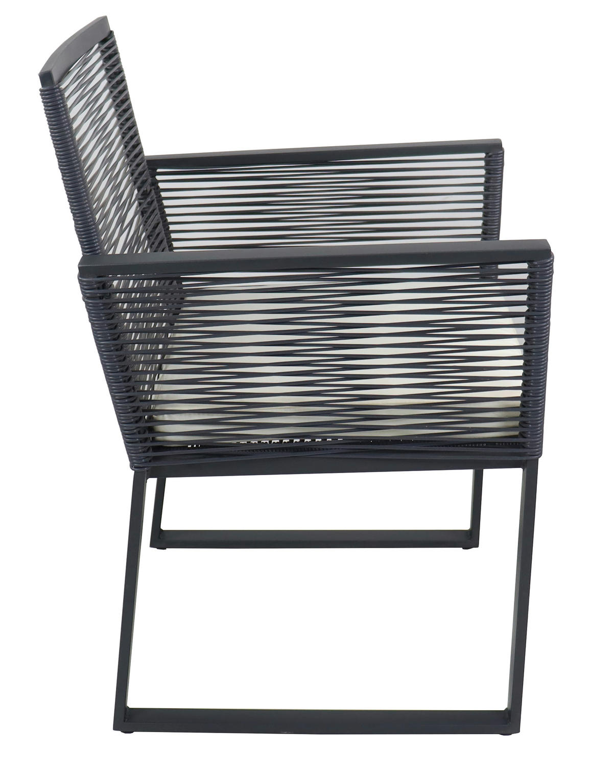 VCM Gartensitzgruppe Fidola schwarz Polyrattangeflecht B/H/L: ca. 53x86x53 cm Fidola - schwarz (53,00/53,00/86,00cm) - VCM