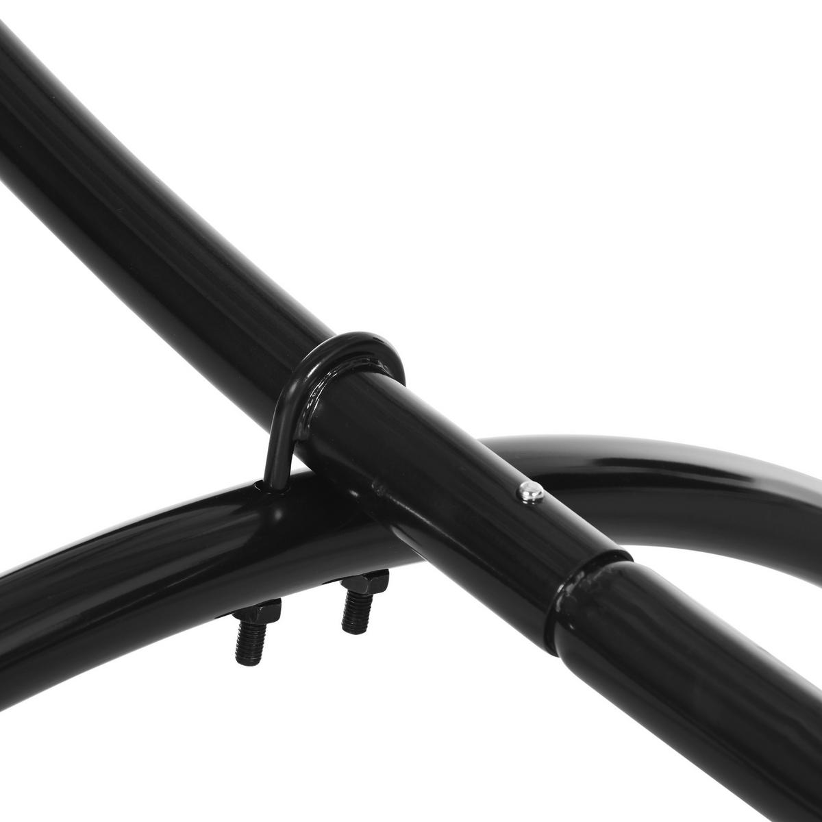 Outsunny Hängemattengestell aus Metall Hängemattengestell_aus_Metall - schwarz (300,00/90,00/100,00cm) - Outsunny