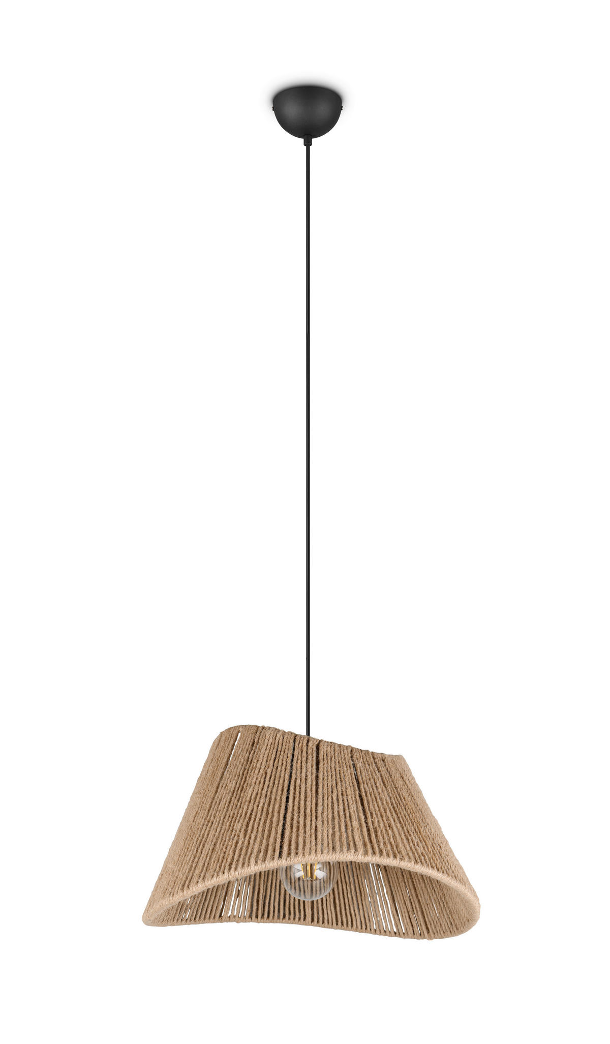 Reality Leuchten Pendelleuchte schwarz Metall H: ca. 150 cm E27 1 Brennstellen Valerie - schwarz (150,00cm) - Reality Leuchten