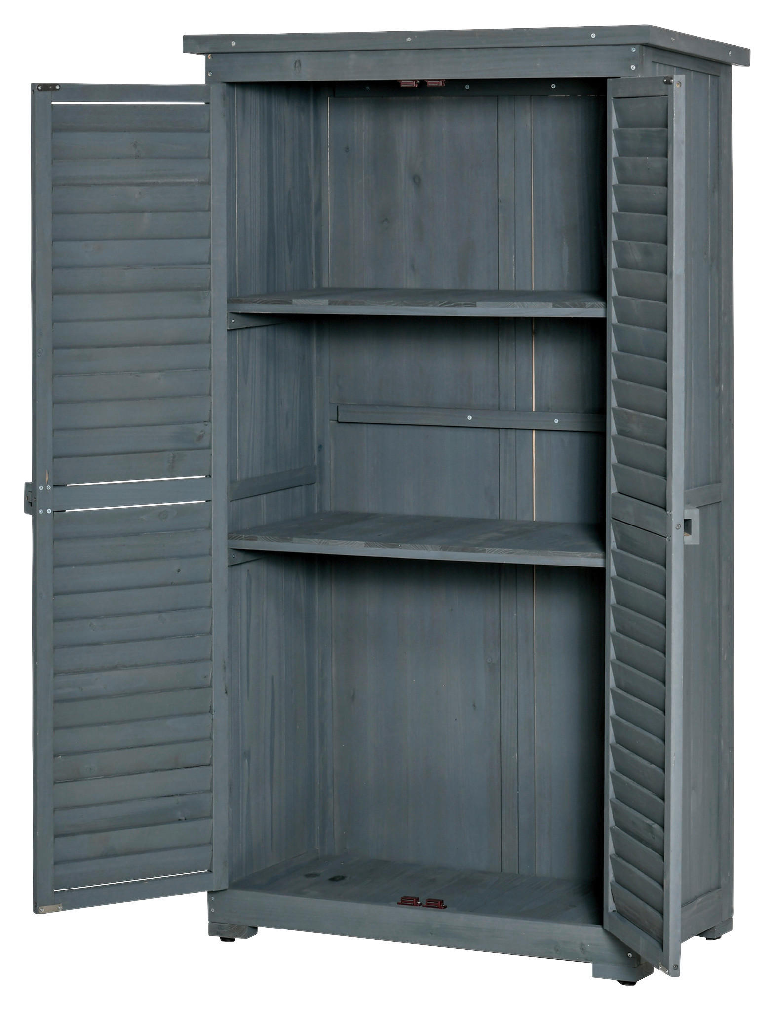 Outsunny Gartenschrank Gartenschrank - grau (87,00/46,50/160,00cm) - Outsunny