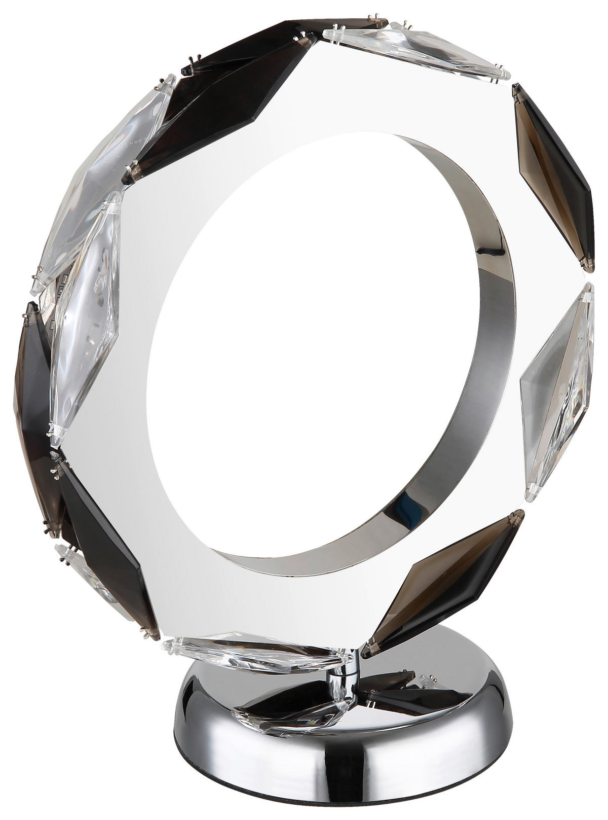 GLOBO LED-Tischleuchte Rauch Chrom transparent Metall Acryl B/H/T: ca. 13x27x24 cm KARILION - Rauch/Chrom (13,00/27,00/24,00cm) - GLOBO