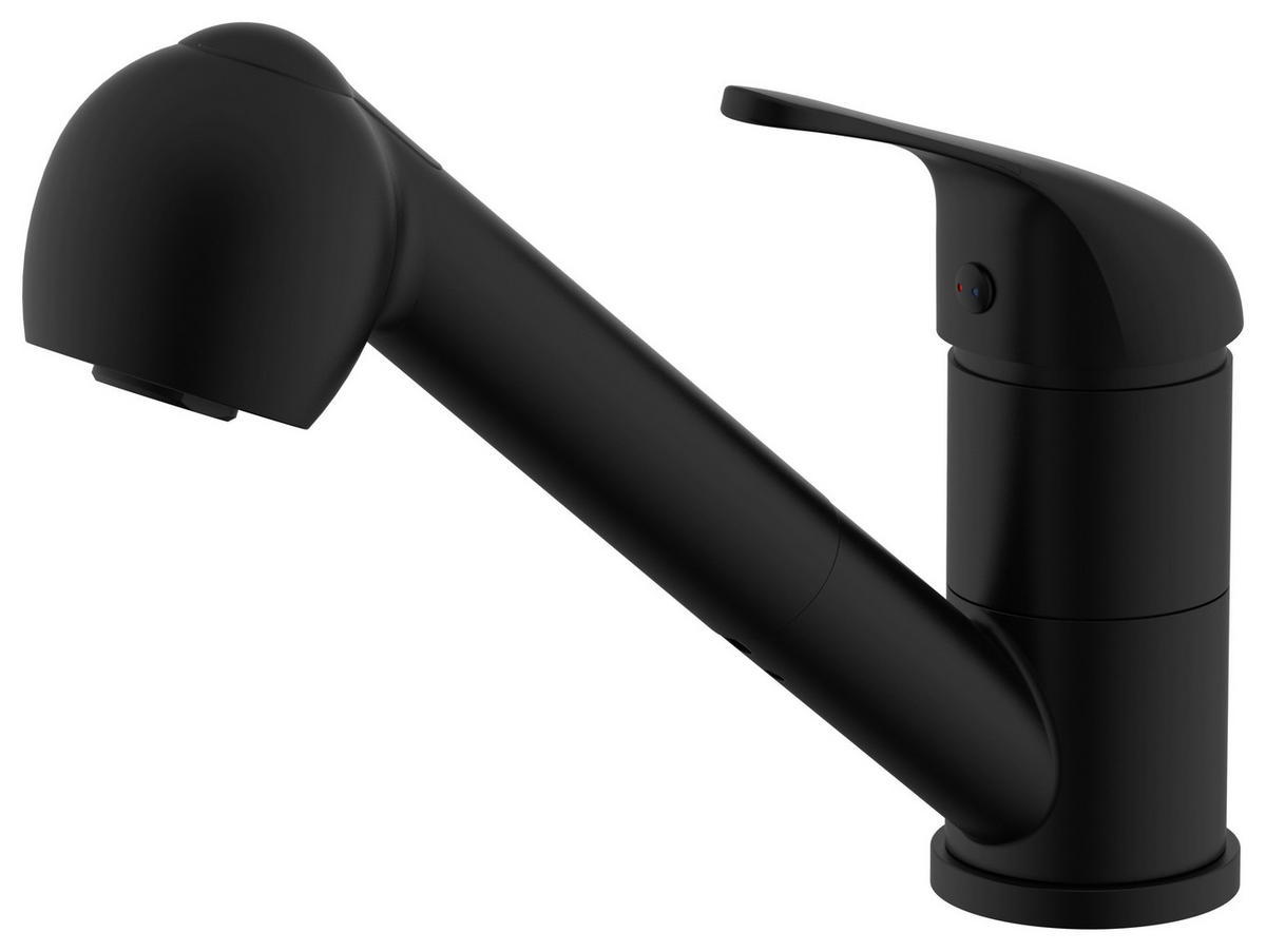 Spültisch-Armatur mattschwarz Spültischarmatur_York_BLK_Pocoline - mattschwarz (5,40/25,00/17,90cm) - POCOline