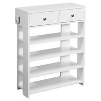 Schuhregal weiß B/H/T: ca. 60x79x24 cm Schuhregal - weiß (60,00/79,00/24,00cm) - Wohnling