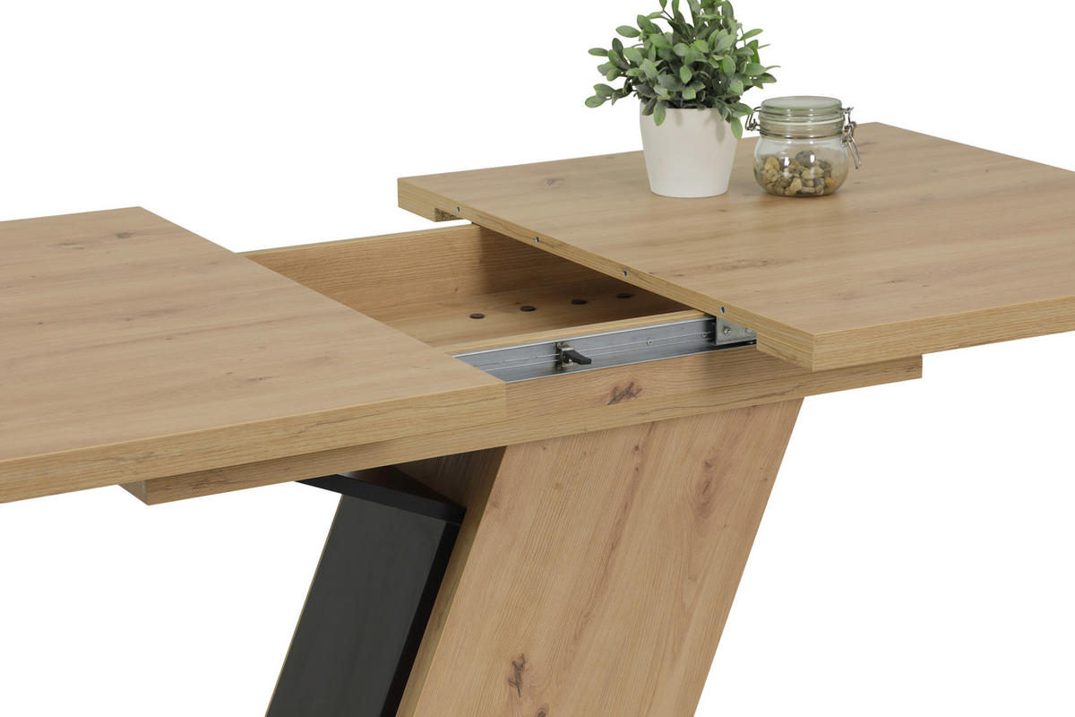Essgruppe Luise Eiche anthrazit Holzwerkstoff B/H/T: ca. 180x76x90 cm Luise - Eiche/anthrazit (180,00/76,00/90,00cm) - Hela