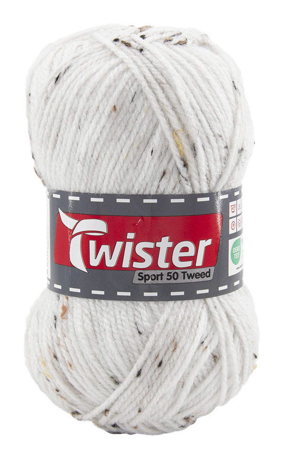 Handstrickgarn Tweed weiß L: ca. 15000 cm Tweed - weiß (15000,00cm) - Twister