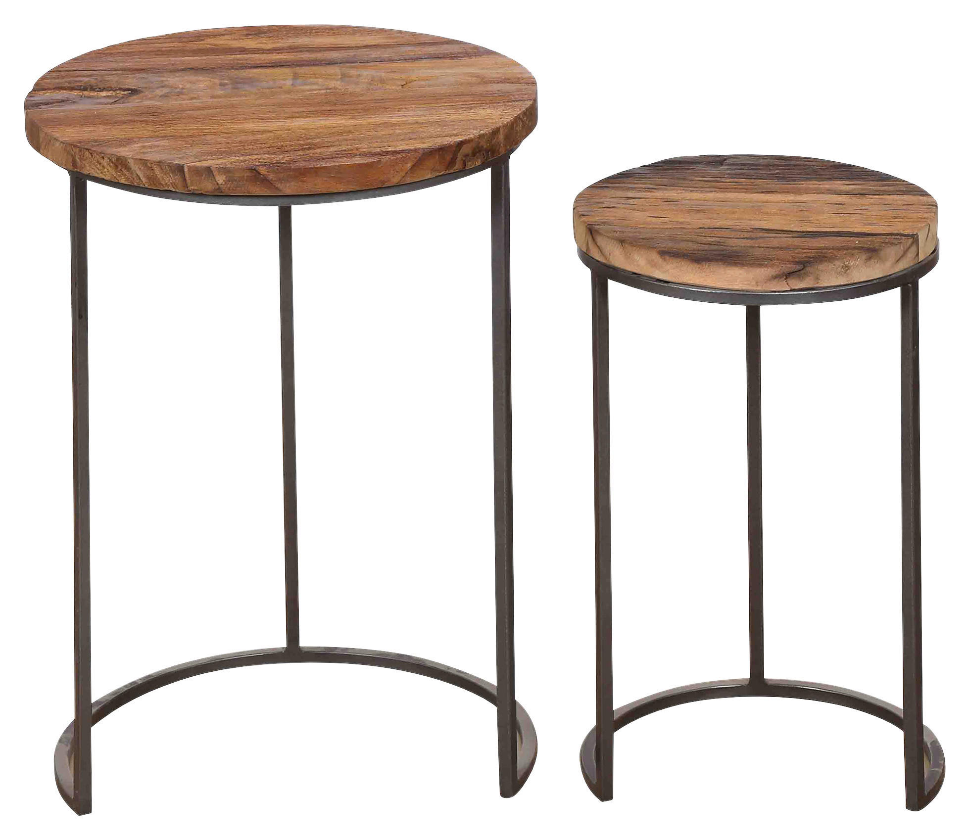 Thumbnail - Beistelltisch JARON natur schwarz Echtholz Metall