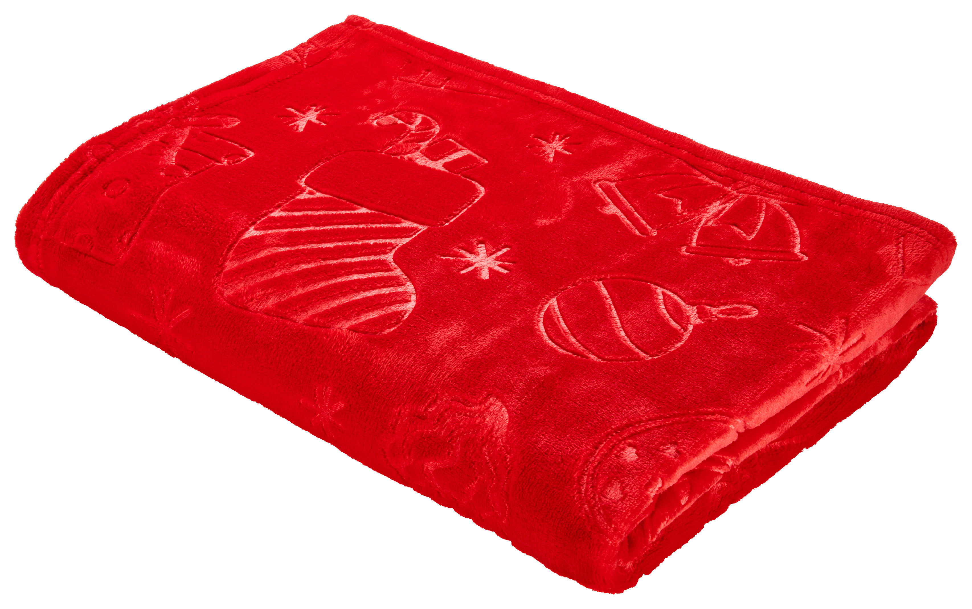 Flanelldecke Weihnachten Flanell Weihnachten - rot (140,00/200,00cm) - POCOline