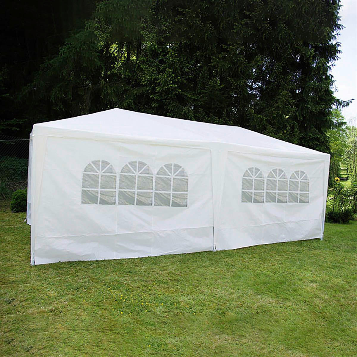 VCM Pavillon weiß Polyester-Mischgewebe B/H/L: ca. 600x197x300 cm Pavillon - weiß (300,00/600,00/197,00cm) - VCM
