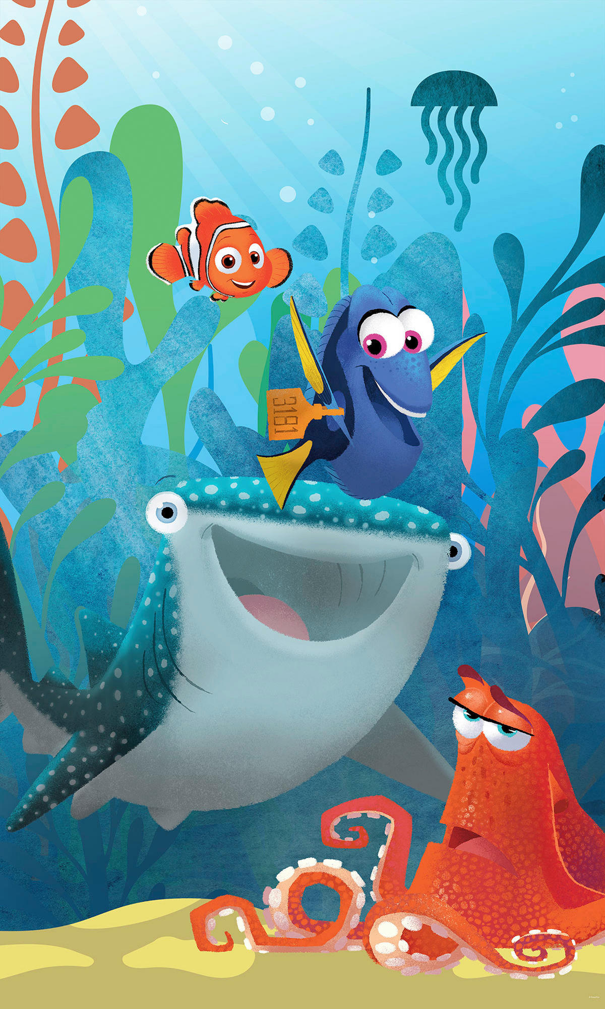 Komar Fototapete Finding Dory Aquarell DX3-084 B/H: ca. 150x250 cm Finding Dory Aquarell DX3-084 - (150,00/250,00cm) - Komar