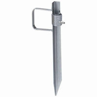 Delschen Bodenspiess silber Stahl B/H/L: ca. 25x67x42,5 cm Bodenspiess Delschen RD-B 7501 - silber (42,50/25,00/67,00cm) - Delschen