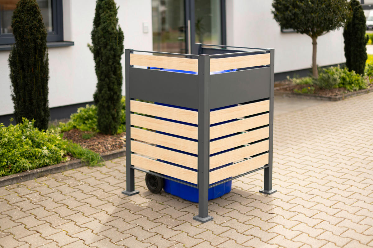 Westmann MülltonnenverkleidungBox Planum Box Planum - natur/schwarz (90,00/90,00/120,00cm) - Westmann