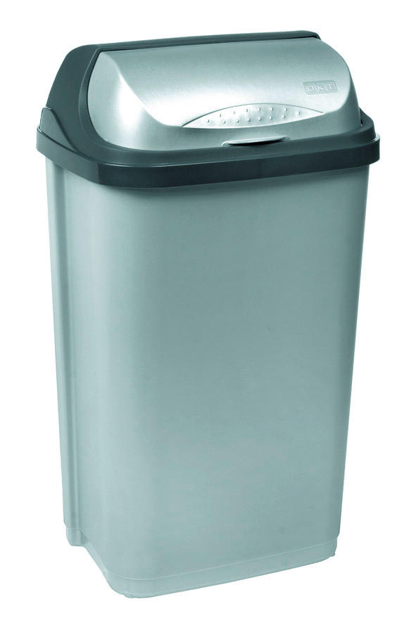 keeeper Abfalleimer silber B/H/L: ca. 39x67,5x29,5 cm Abfalleimer_Rasmus - anthrazit/silber (29,50/39,00/67,50cm) - keeeper
