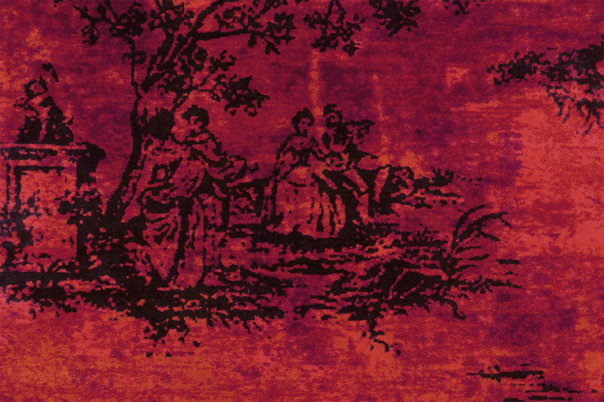 Arte Espina Flachflorteppich Vintage 5206 rot B/H/L: ca. 120x0,4x180 cm Vintage 5206 - rot (180,00/120,00/0,40cm) - Arte Espina