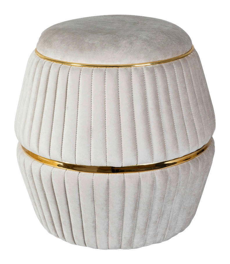 360 Living Hocker Doric 200 taupe gold H/D: ca. 53x51,5 cm Doric 200 - gold/taupe (51,50/53,00cm) - 360 Living