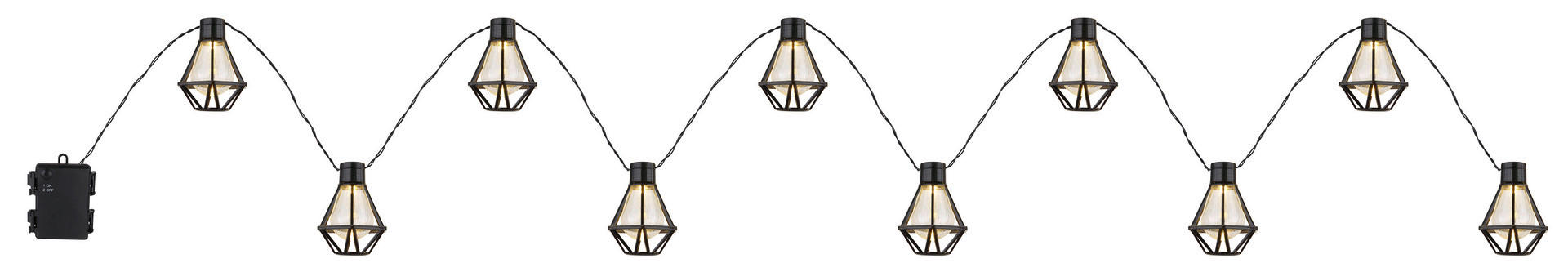 GLOBO LED-Lichterkette STENA klar B/H/T: ca. 8x10x230 cm STENA - klar/schwarz (8,00/10,00/230,00cm) - GLOBO