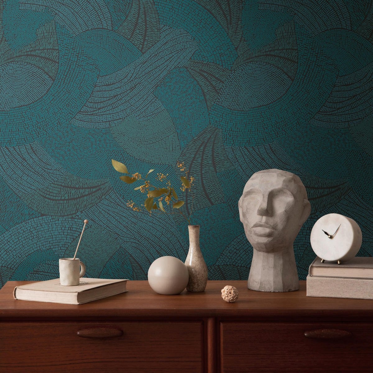 A.S.Création Vliestapete schwarz grün blau B/H/D: ca. 53x1005x9,2 cm Vliestapete - blau/schwarz (9,20/1005,00cm) - A.S.Creation