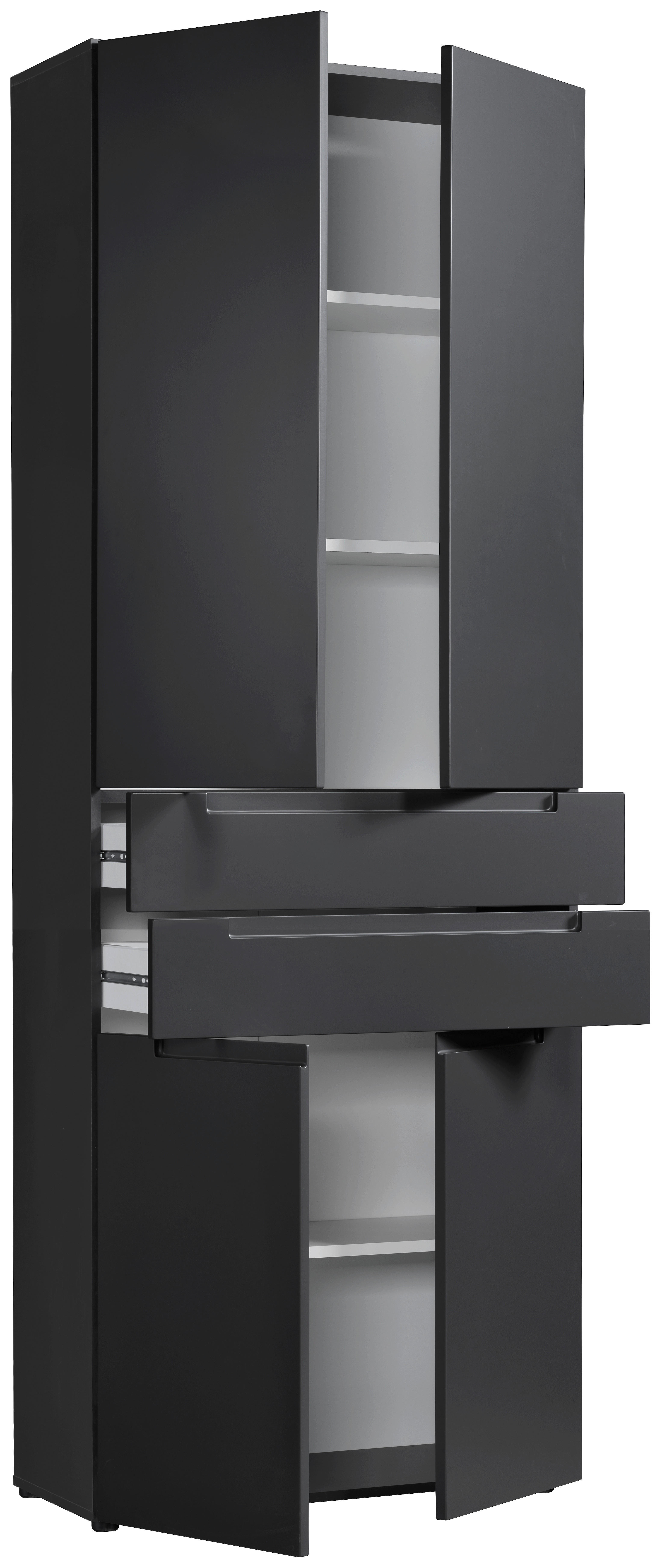 Mehrzweckschrank Mailand 63 anthrazit B/H/T: ca. 80x218x35 cm Mailand 63 - anthrazit (80,00/218,00/35,00cm)