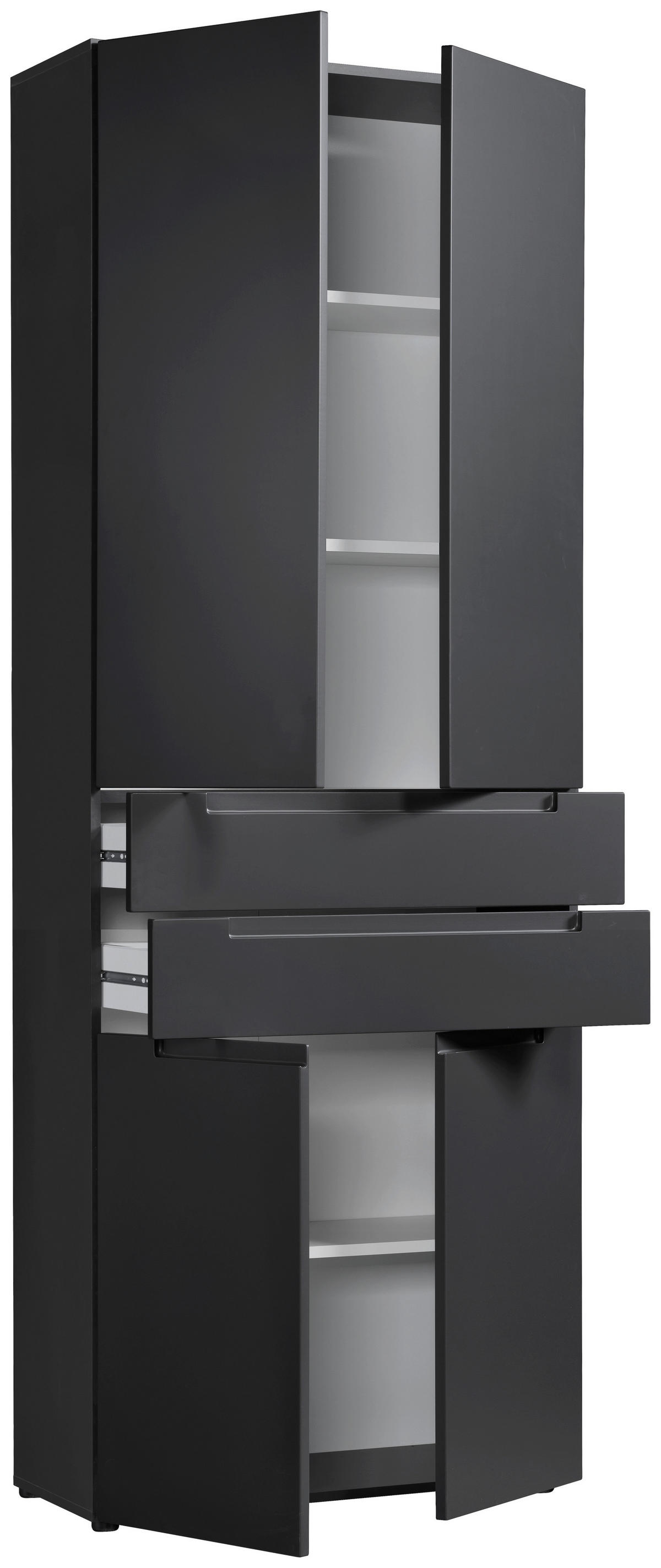Mehrzweckschrank Mailand 63 anthrazit B/H/T: ca. 80x218x35 cm Mailand 63 - anthrazit (80,00/218,00/35,00cm)