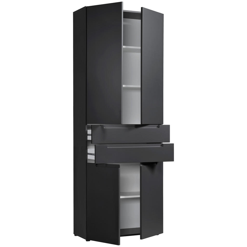 Thumbnail - Mehrzweckschrank Mailand 63 anthrazit B/H/T: ca. 80x218x35 cm