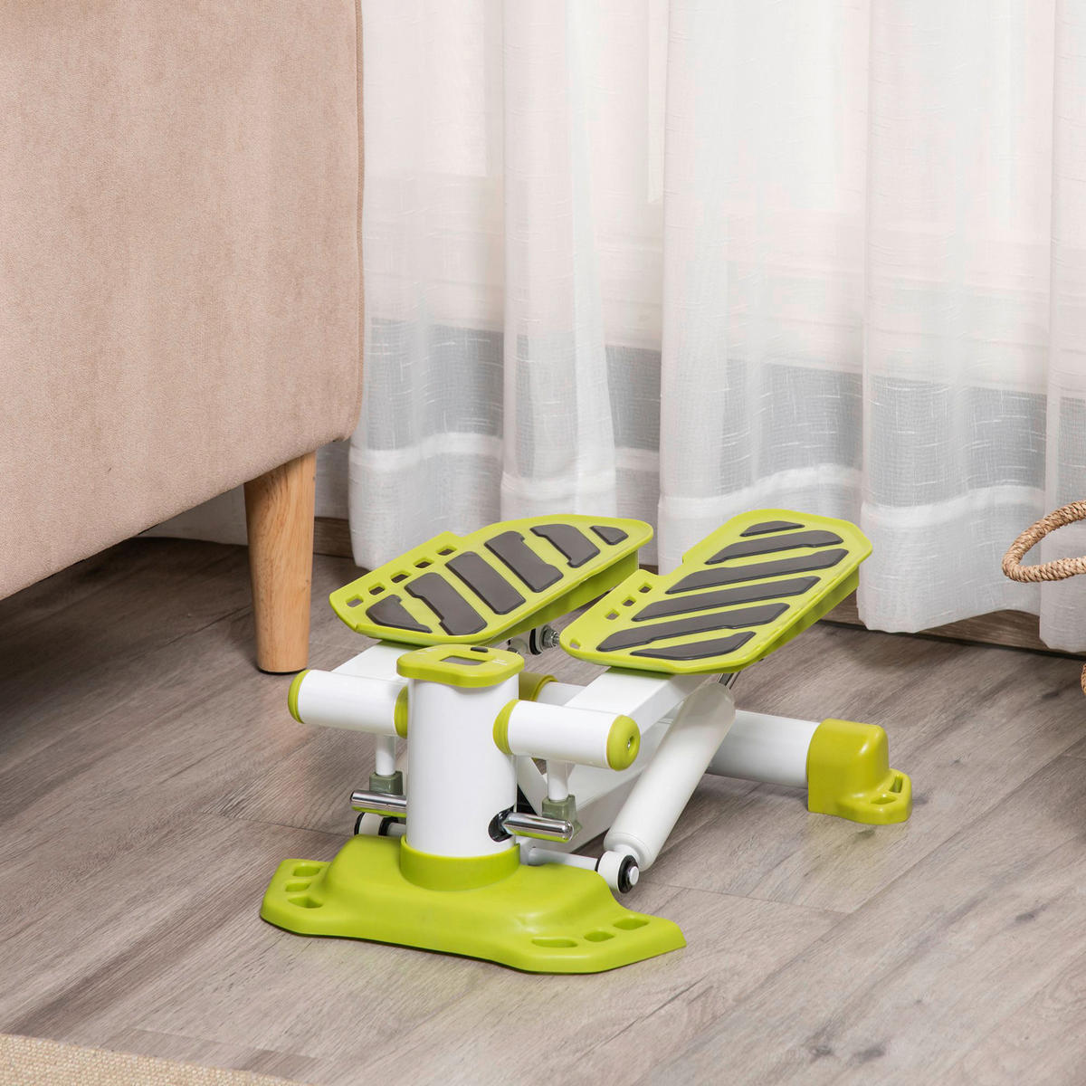HOMCOM Mini Stepper gelb Stahl B/H/L: ca. 34x21x48 cm Mini Stepper - weiß/gelb (48,00/34,00/21,00cm) - HOMCOM