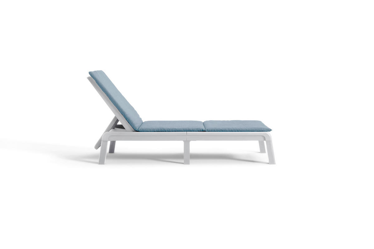 Jardin Sonnenliege Mallorca weiß Kunststoff B/H/L: ca. 59x255x78 cm Mallorca - weiß (78,00/59,00/255,00cm) - Jardin