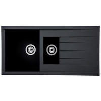 Respekta Einbauspüle Houston 100 x 50 S schwarz Mineralite B/H/T: ca. 100x21x50 cm Houston 100 x 50 S - schwarz (100,00/21,00/50,00cm) - Respekta