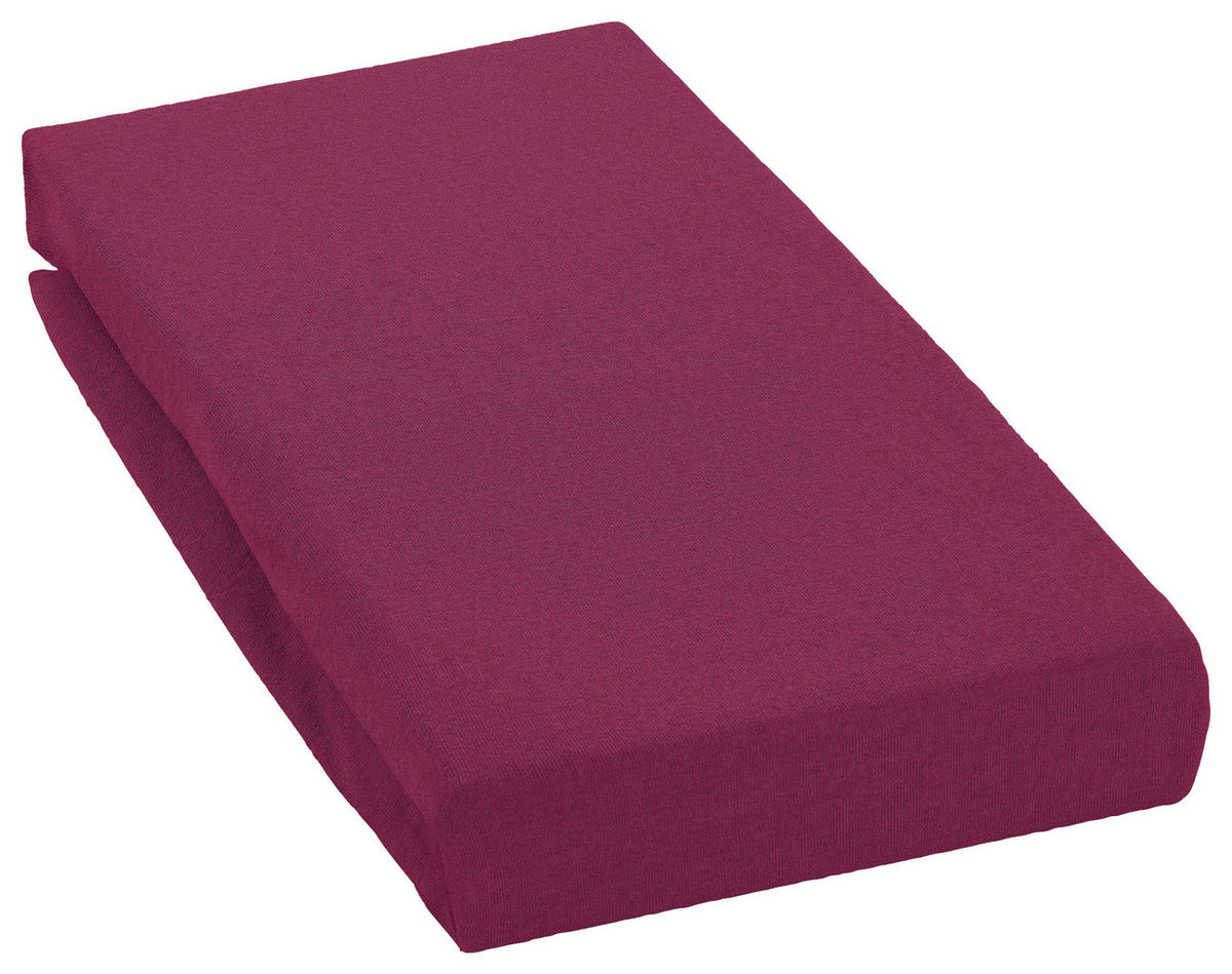 Jersey Spannbetttuch Spannbetttuch_Jersey 180x200cm - beere (180,00/200,00cm)