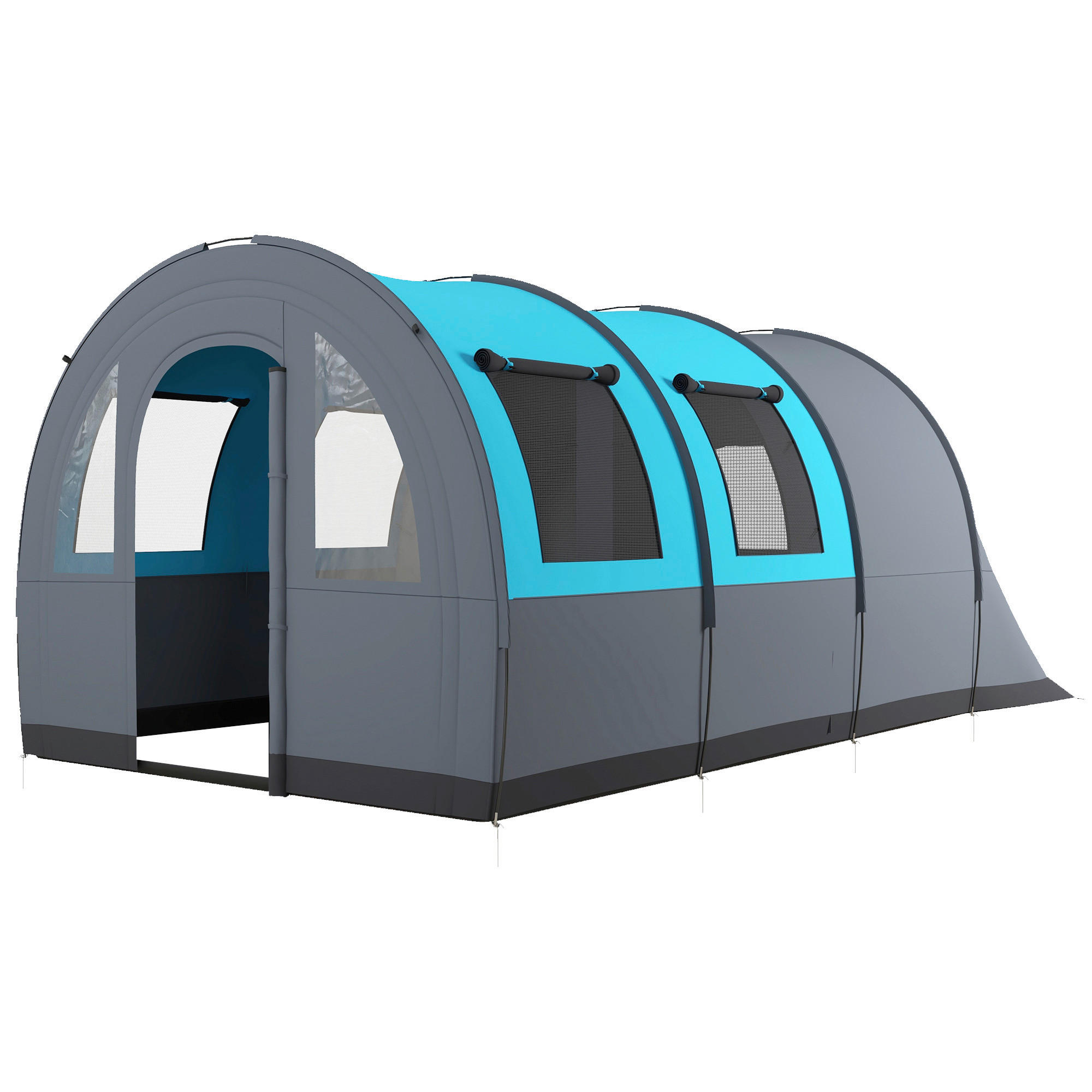 Outsunny Campingzelt B/H/L: ca. 260x200x480 cm Campingzelt - grau (480,00/260,00/200,00cm) - Outsunny
