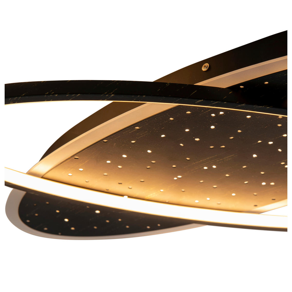Näve Leuchten LED-Deckenleuchte schwarz Kunststoff Metall B/H/T: ca. 60x6,5x47 cm STELARIS - schwarz (60,00/6,50/47,00cm) - Näve Leuchten