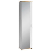 Hochschrank JAKOB weiß Eiche Nachbildung B/H/T: ca. 49x196x30 cm JAKOB - Eiche/weiß (49,00/196,00/30,00cm) - byLIVING