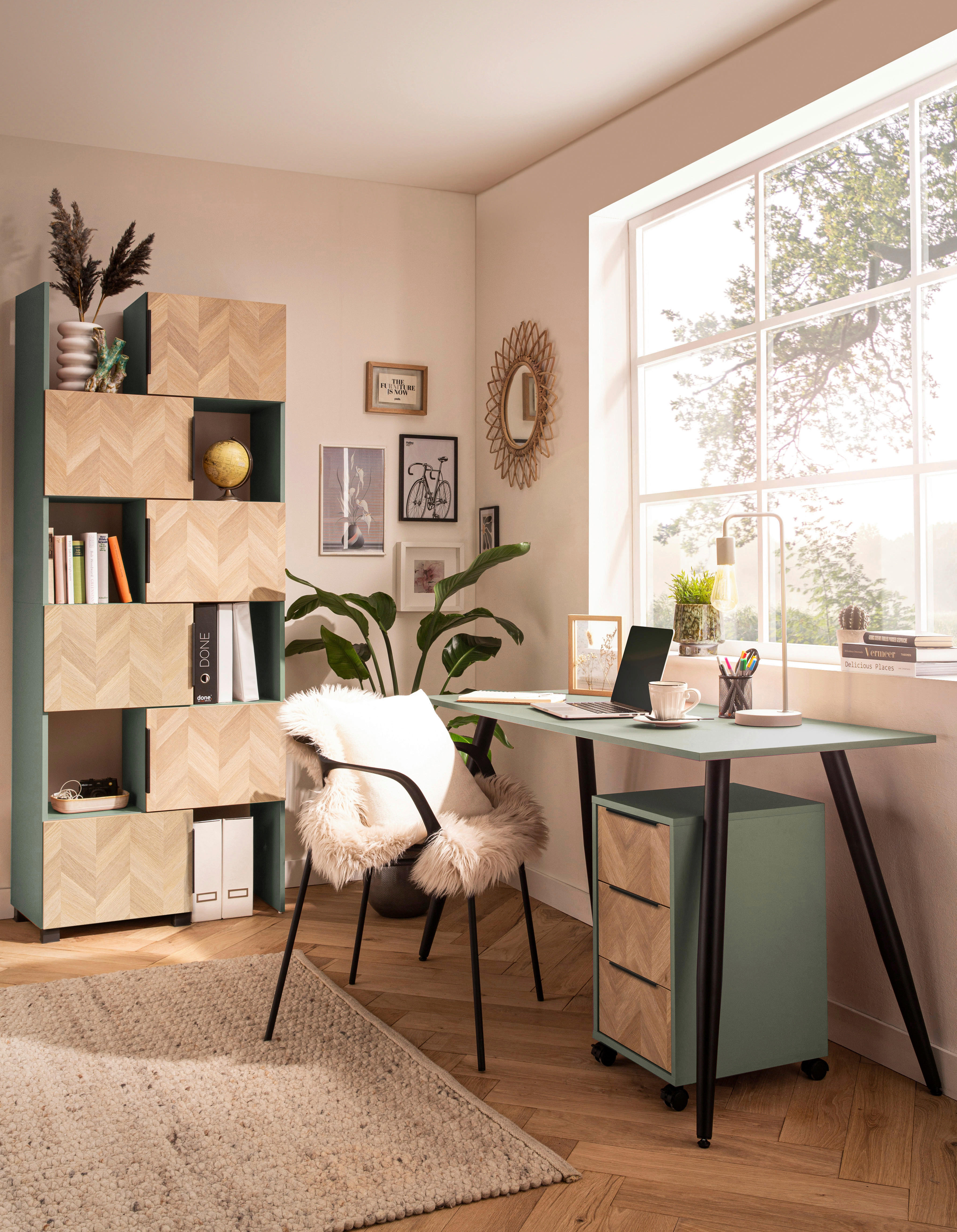 Thumbnail - Rollcontainer Piazza Pistazie B/H/T: ca. 32,6x59,7x39,1 cm