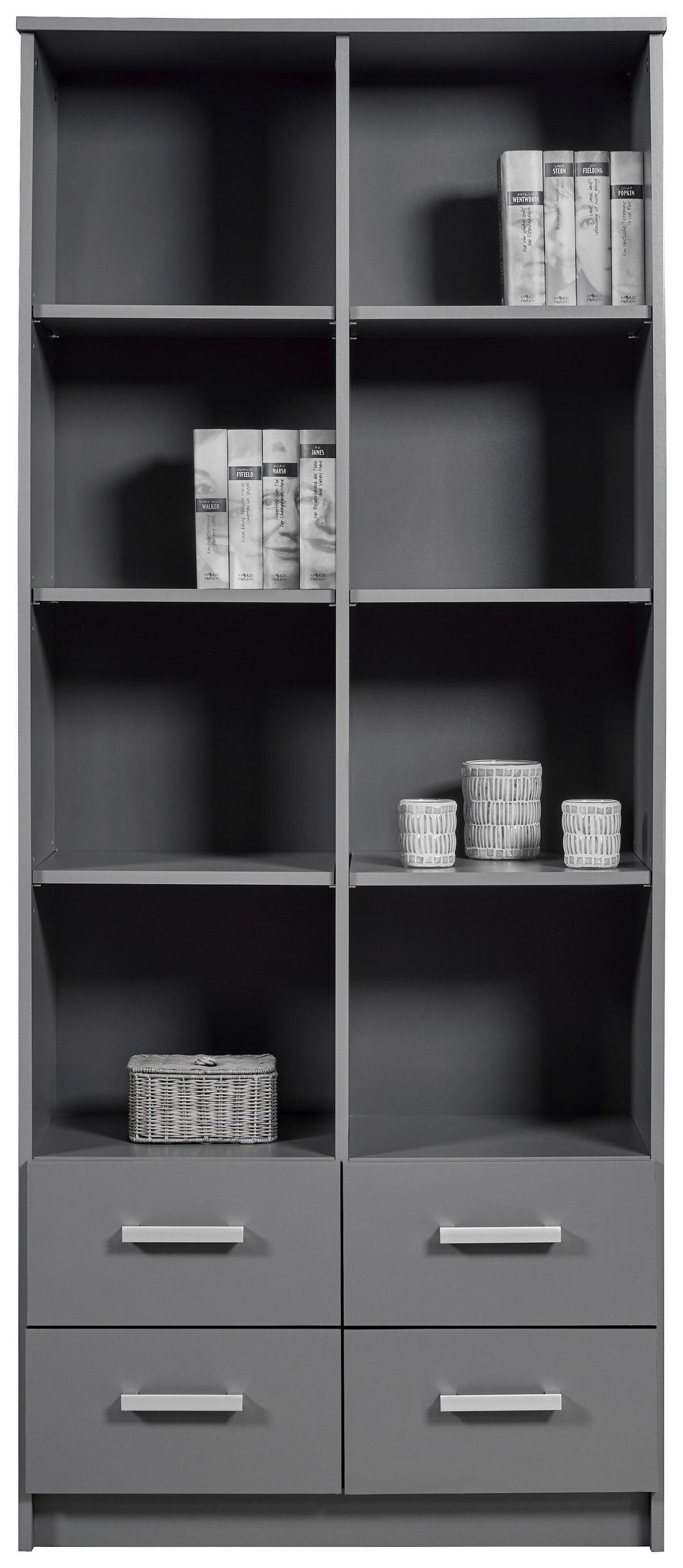 Regal Elenzio Graphit B/H/T: ca. 81,5x191,2x40 cm Elenzio - Graphit (81,50/191,20/40,00cm) - Inter Link
