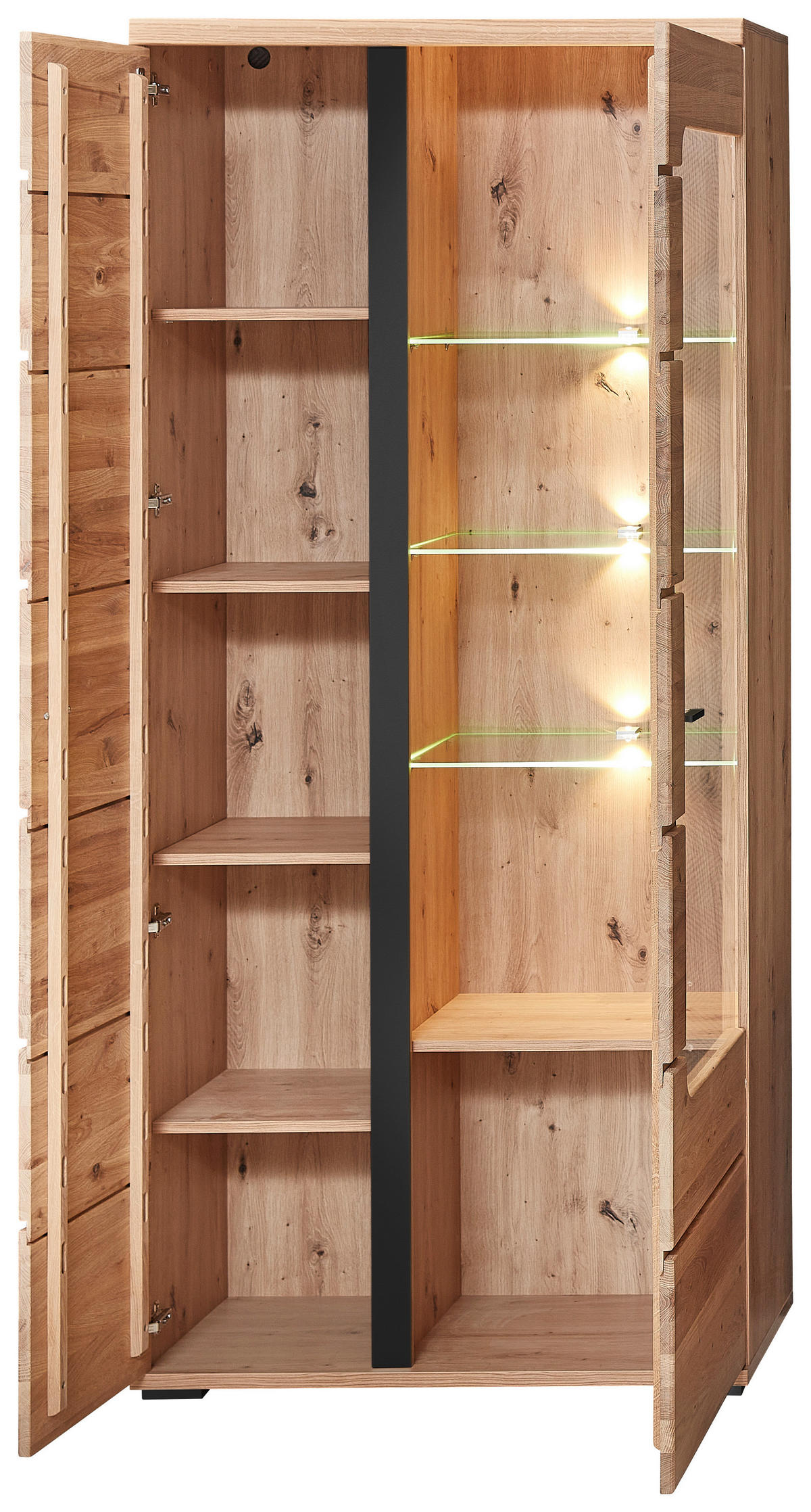Vitrine Sonos II B/H/T: ca. 90x203x38 cm Sonos II - Eiche (90,00/203,00/38,00cm)