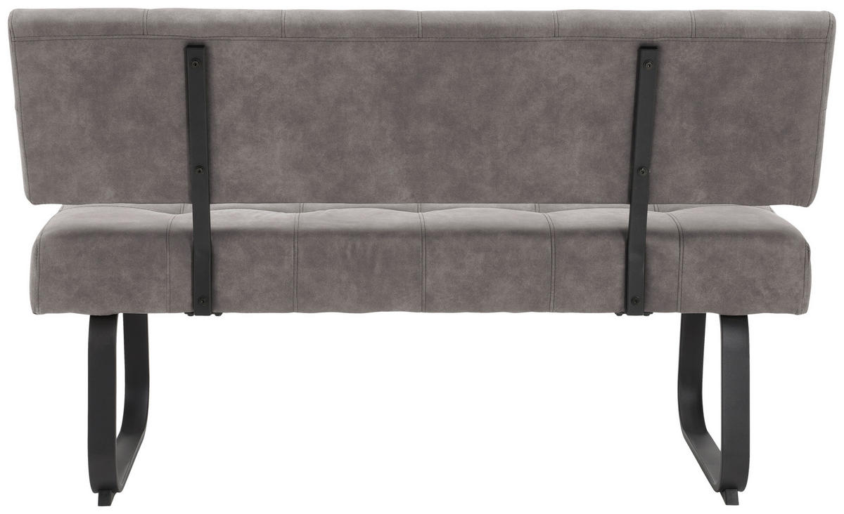 Sitzbank Luise I grau Microfaser B/H/T: ca. 140x90x64 cm Luise I - grau (140,00/90,00/64,00cm) - Hela