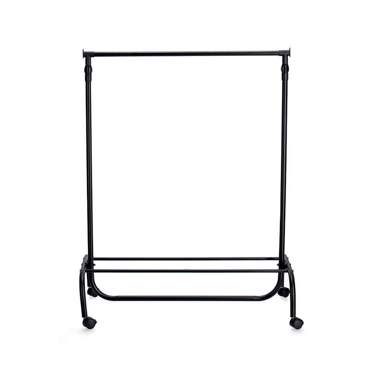 Zeller Kleiderständer schwarz Kunststoff B/H/L: ca. 43x175x86 cm Rollkleiderständer - schwarz (86,00/43,00/175,00cm) - Zeller